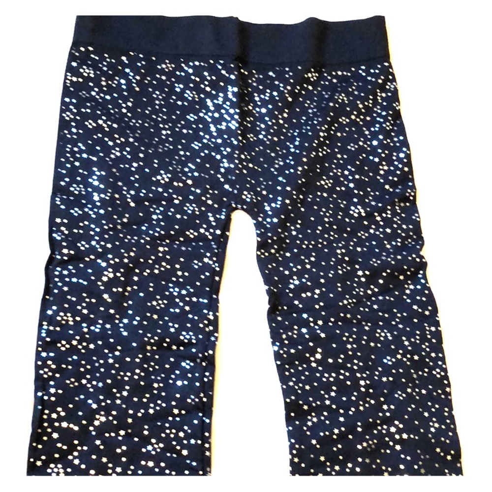 Seamless shiny glittering star leggings capris